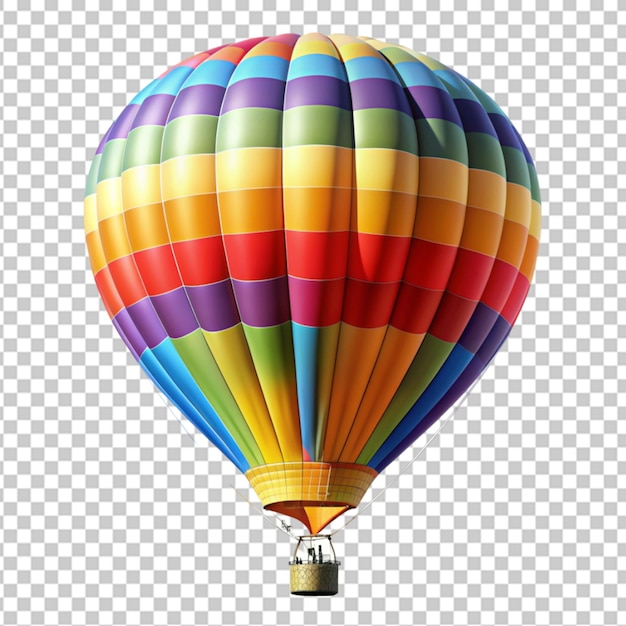 Cartoon air balloon isolated on transparent background