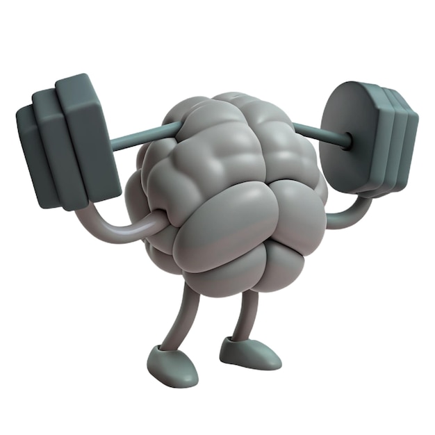 a cartoon of an athlete with a dumbbell