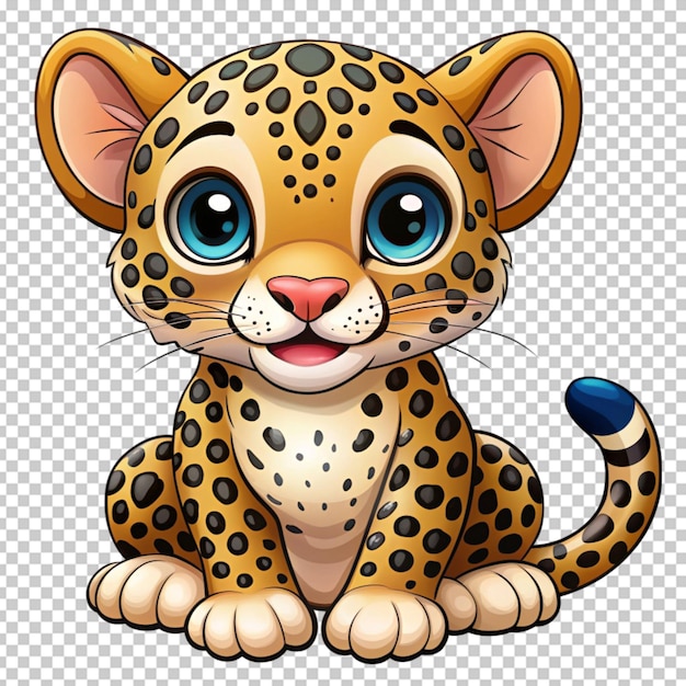 PSD a cartoon baby cheetah