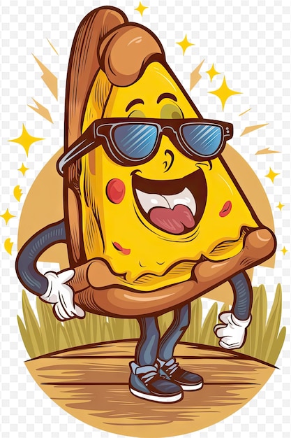 PSD a cartoon of a banana with sunglasses on it and a pair of sunglasses on it