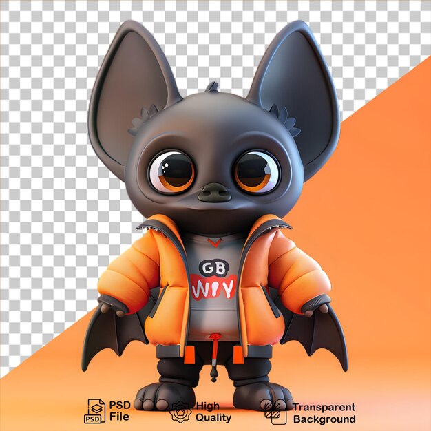 cartoon bat isolated on transparent background include png file