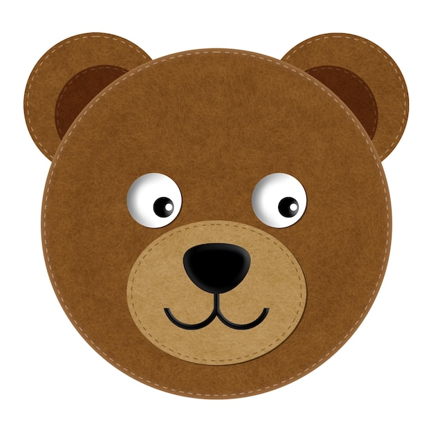 cartoon bear editable on psd file