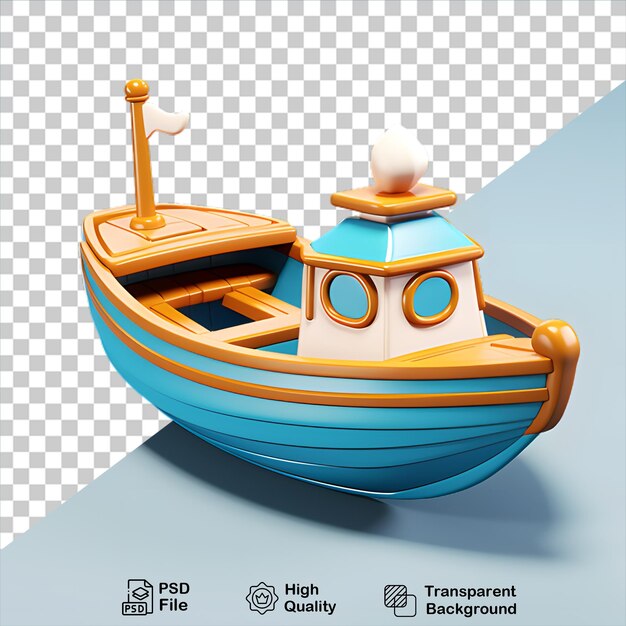 cartoon boat isolated on transparent background include png file