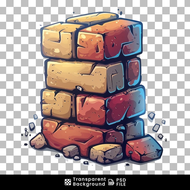 Cartoon Brick Wall Illustration