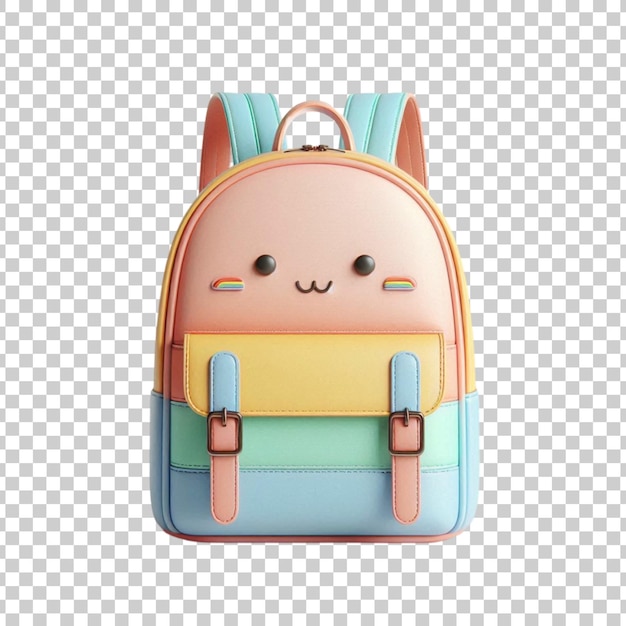 a cartoon cat is on a backpack that says hello kitty