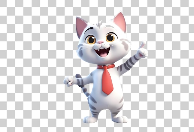 cartoon cat pointing finger