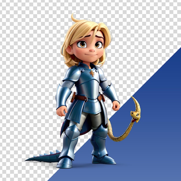 a cartoon character with a sword and arrow