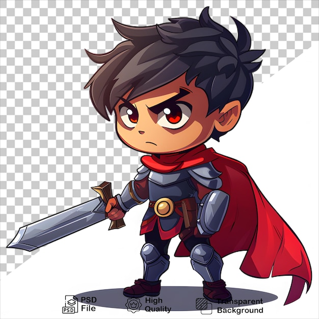 PSD a cartoon character with a sword and a sword