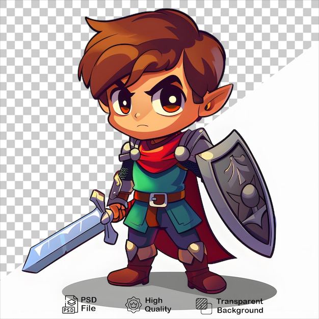 PSD a cartoon character with a sword