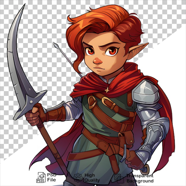 PSD a cartoon character with a sword