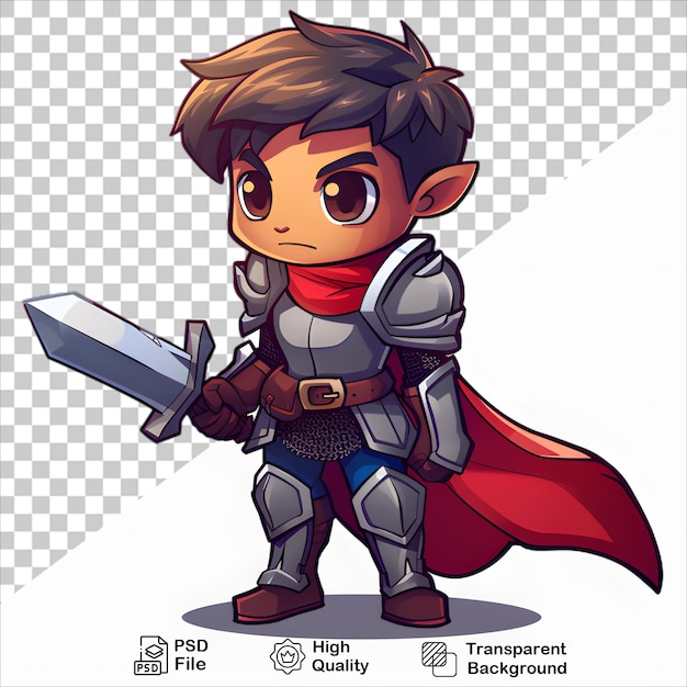 PSD a cartoon character with a sword