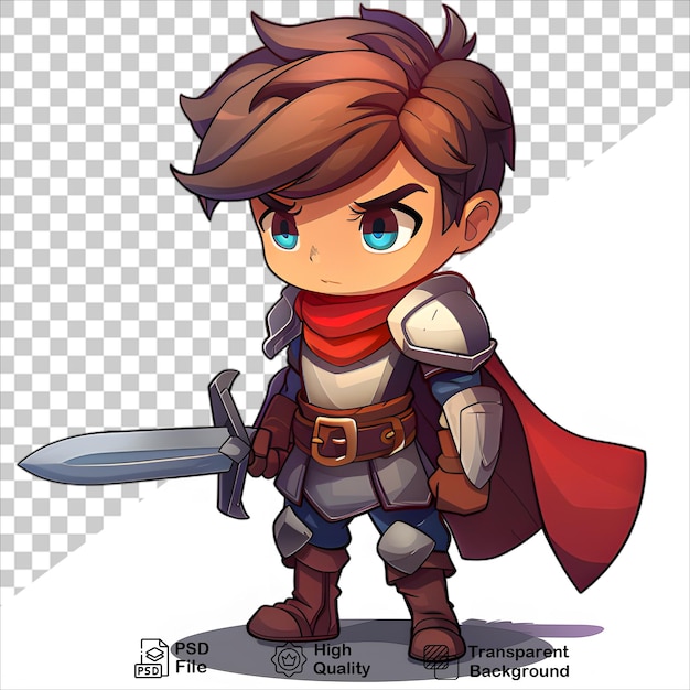 PSD a cartoon character with a sword