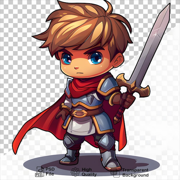 PSD a cartoon character with a sword