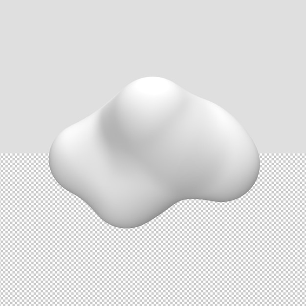 Cartoon clouds 3d render