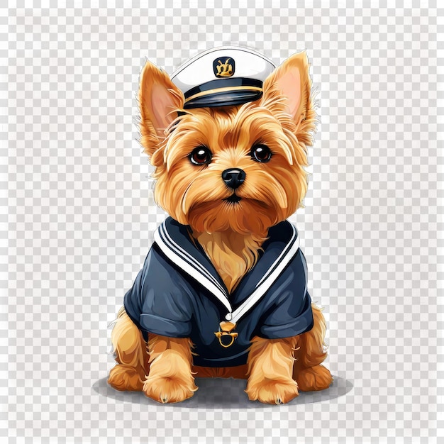 cartoon cute dog Yorkshire Terrier