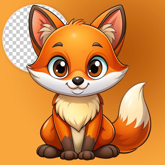 PSD cartoon cute little fox