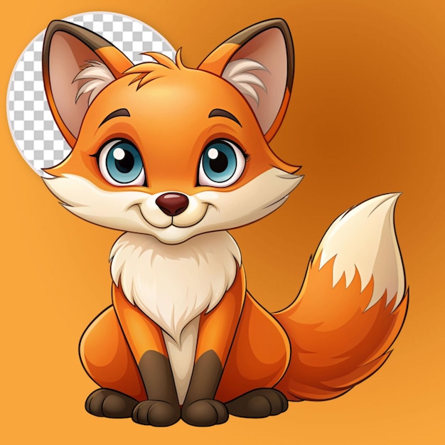 PSD cartoon cute little fox