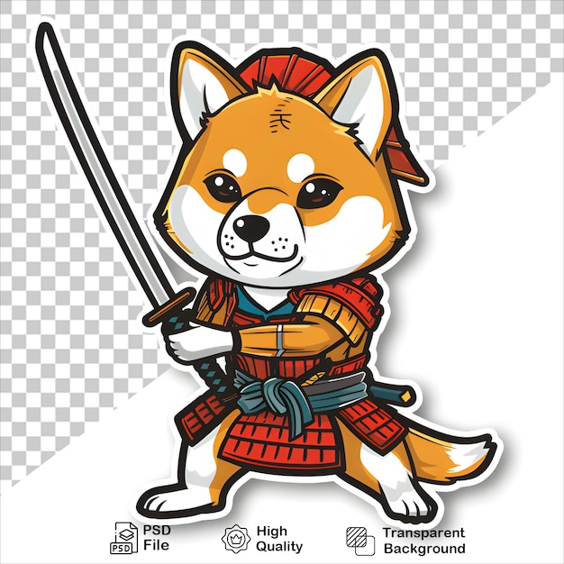 Cartoon Dog with Sword PNG Transparent Background