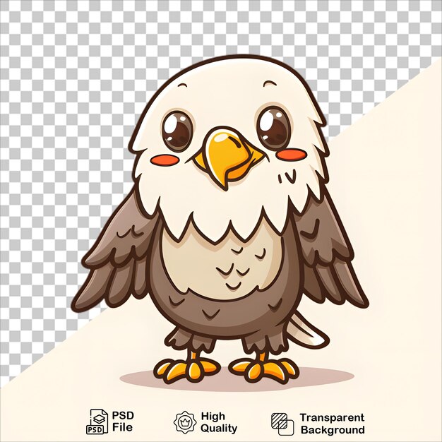 Cartoon Eagle Illustration with a Bold Yellow Beak