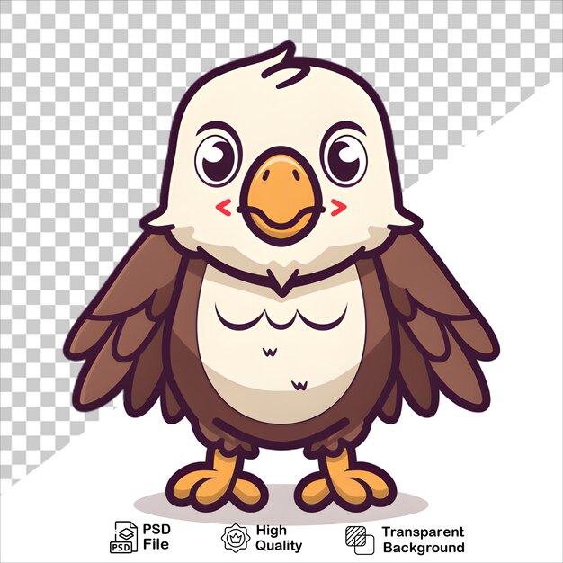 Cartoon Eagle Illustration with a Bold Yellow Beak