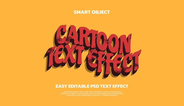 cartoon easy editable text effect