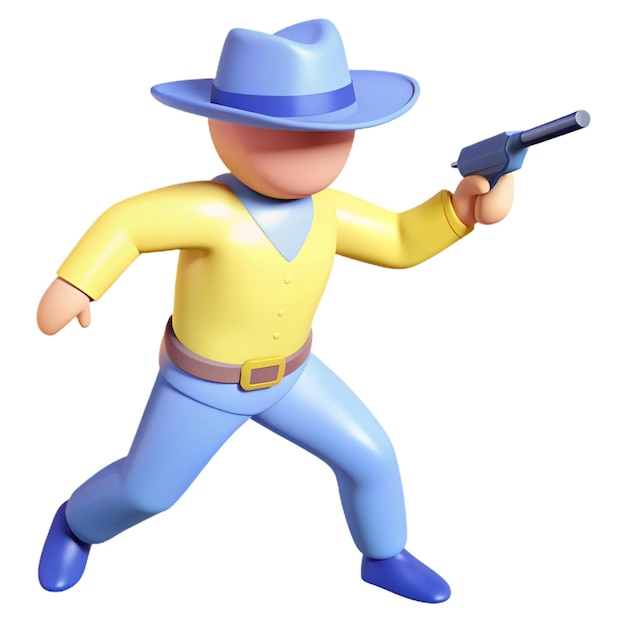 a cartoon figure with a gun in his hand is holding a gun