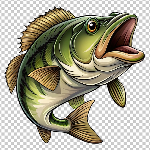 PSD cartoon fish transparent background