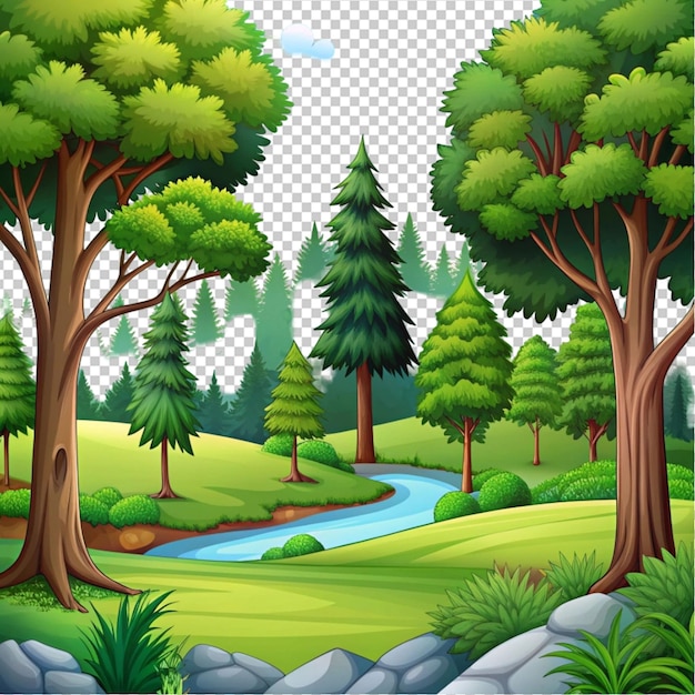 cartoon forest background nature park landscape