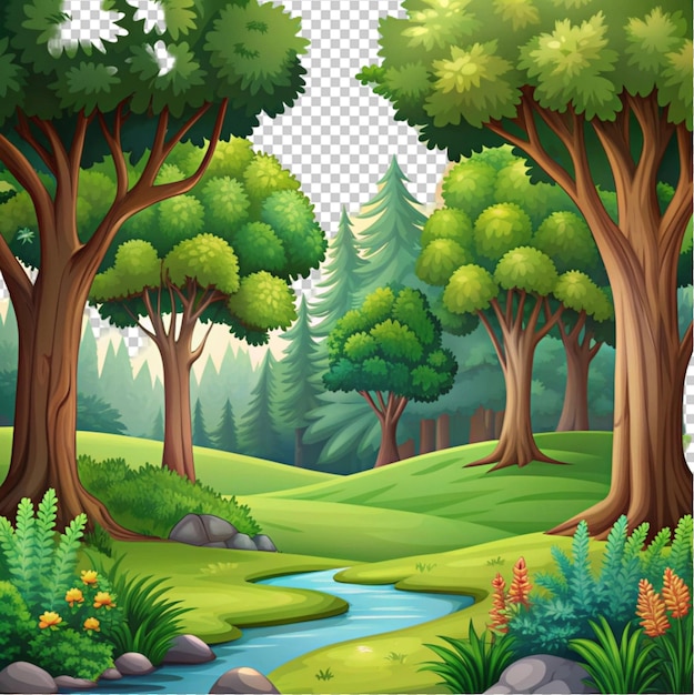 cartoon forest background nature park landscape