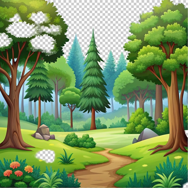 cartoon forest background nature park landscape