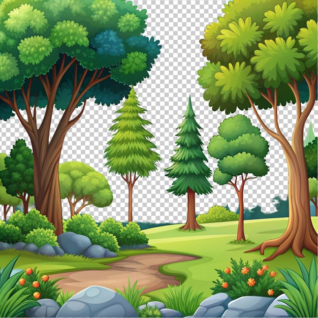 cartoon forest background nature park landscape