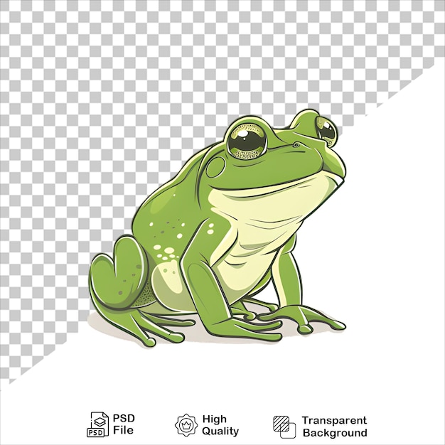 PSD cartoon frog character with bright colors