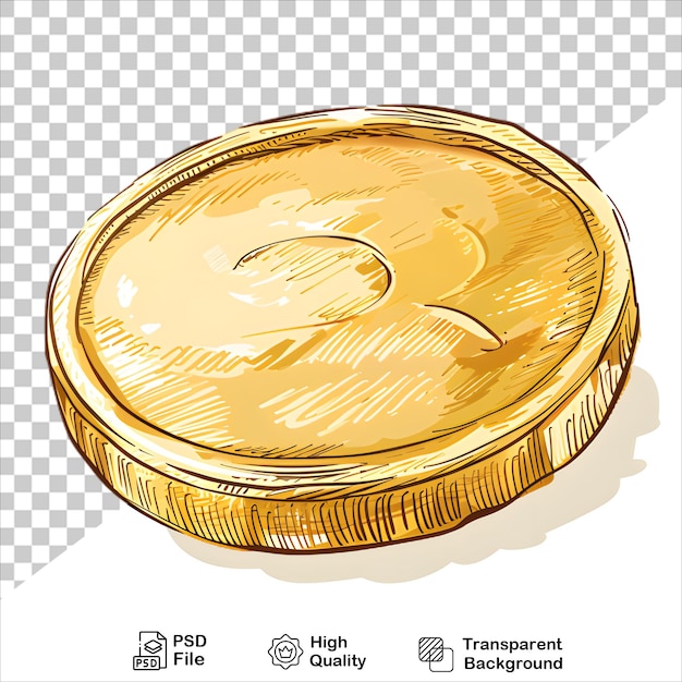 Cartoon Gold Coin with Sparkles