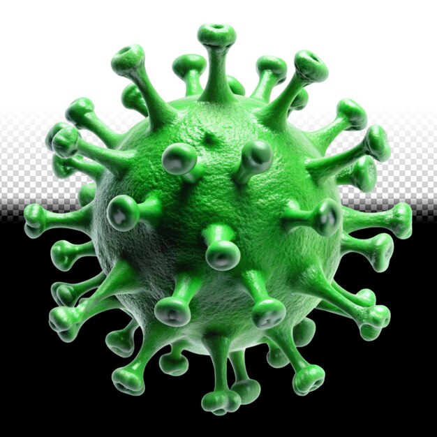 cartoon green virus