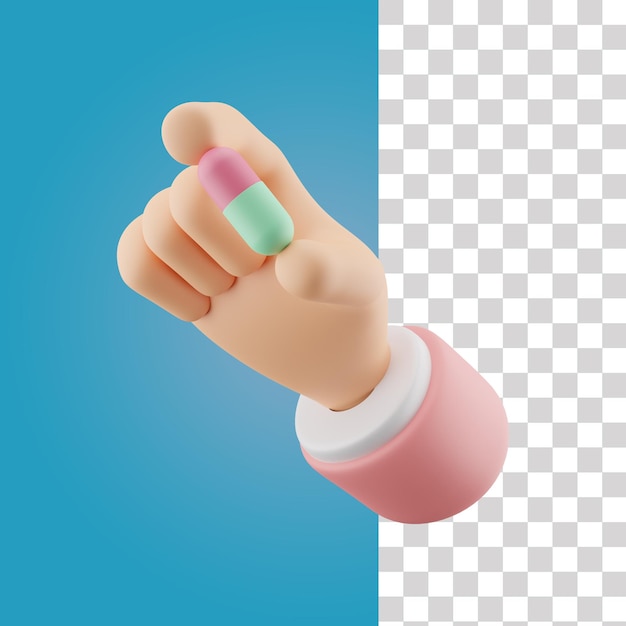 A cartoon hand with a pink finger on it