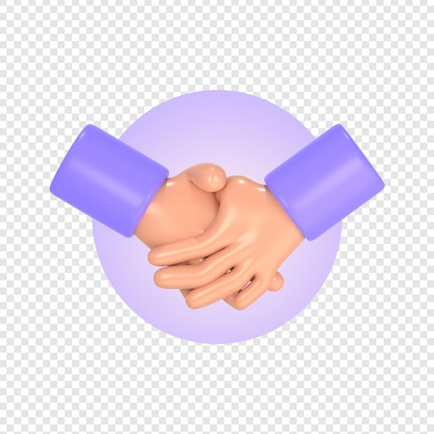 Cartoon handshake gesture