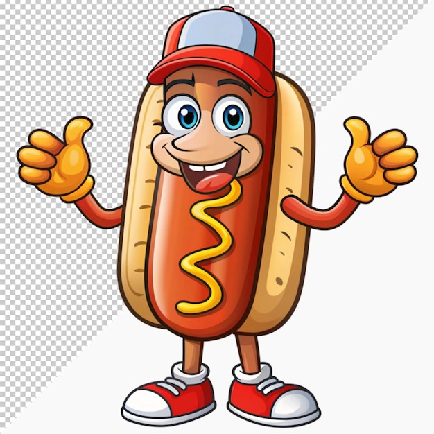 PSD cartoon hotdog