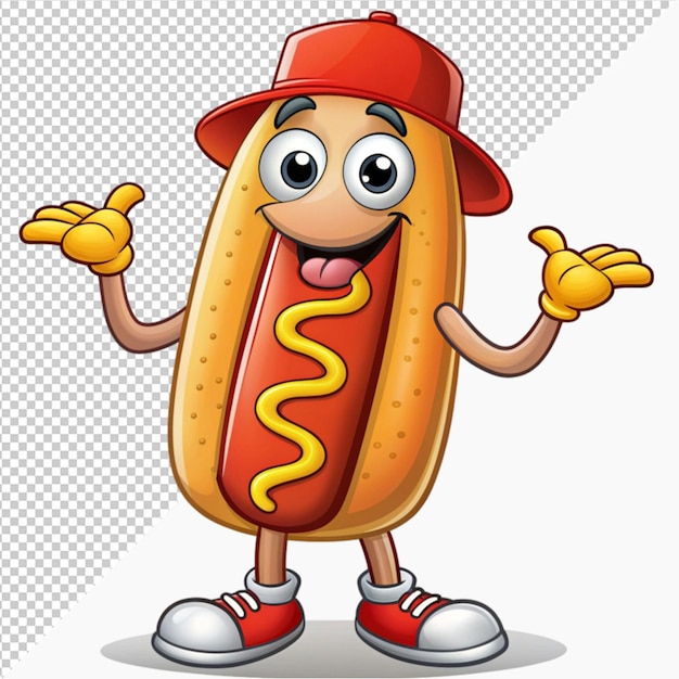 PSD cartoon hotdog