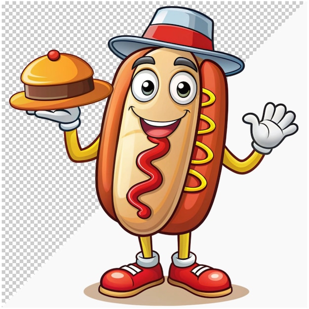 PSD cartoon hotdog