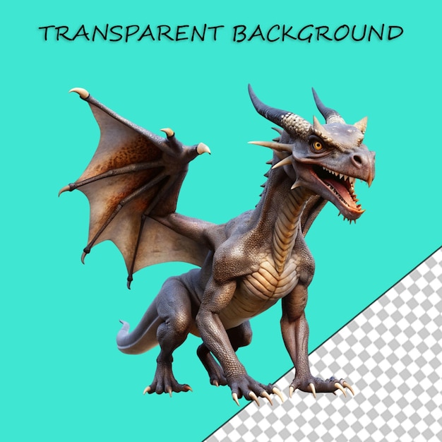 PSD a cartoon image of a dragon with the words