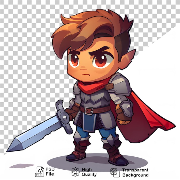 a cartoon image of a knight with a sword and shield