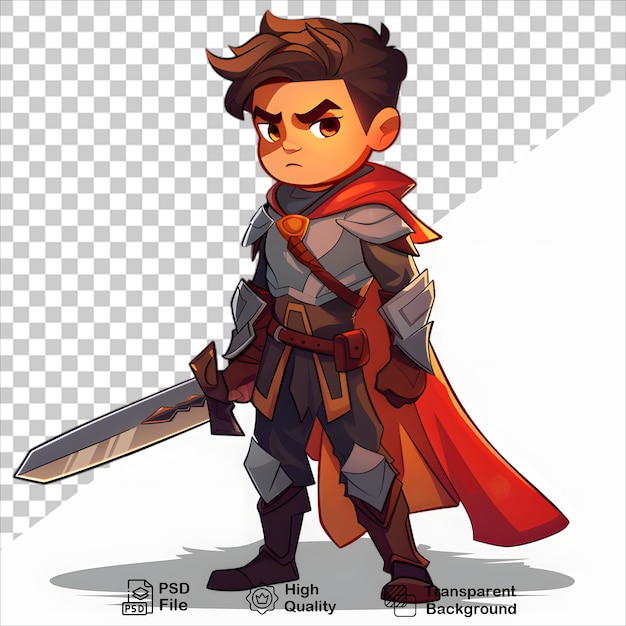 a cartoon image of a knight with a sword