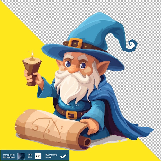 a cartoon image of a wizard holding a cup of coffee