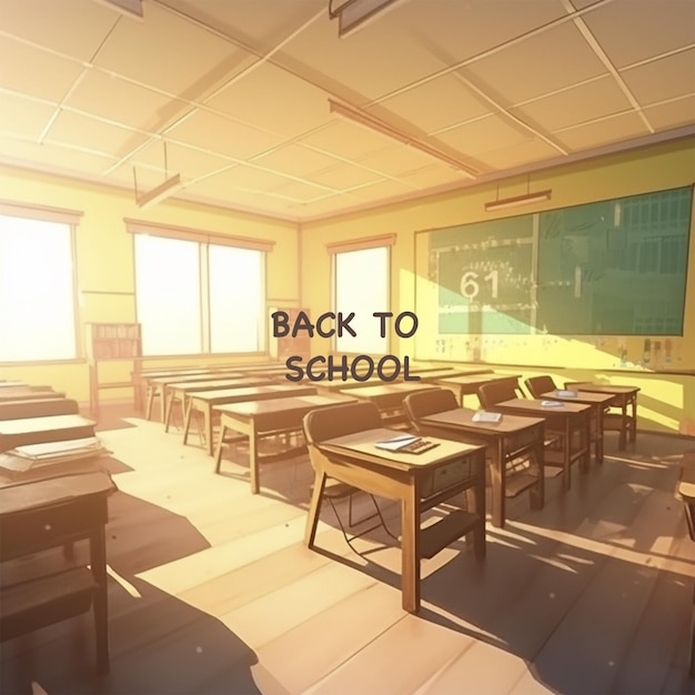 PSD cartoon_middle_school_classroom_at_noon