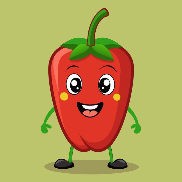 cartoon pepper vegetables cartoon