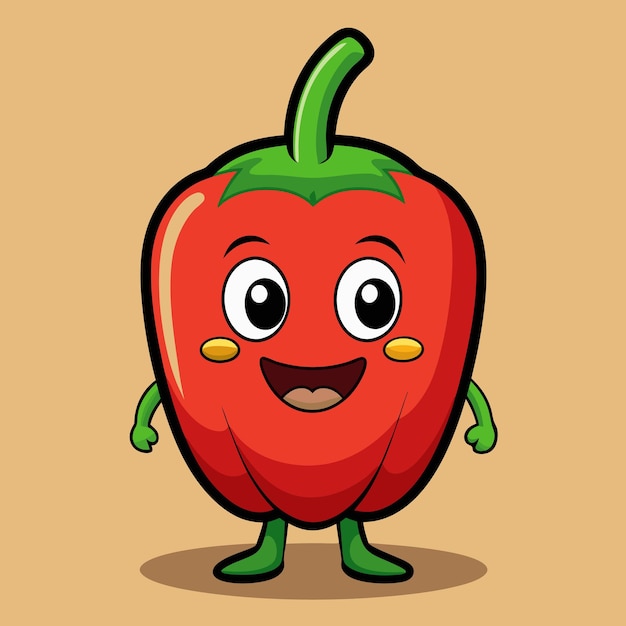 cartoon pepper vegetables cartoon