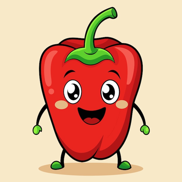 cartoon pepper vegetables cartoon