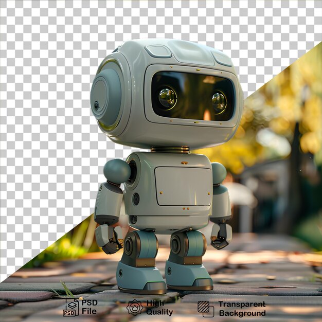 PSD a cartoon of a robot png on transparent background