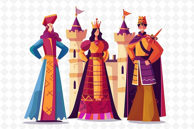 a cartoon of some people in costumes with the title quot the king quot