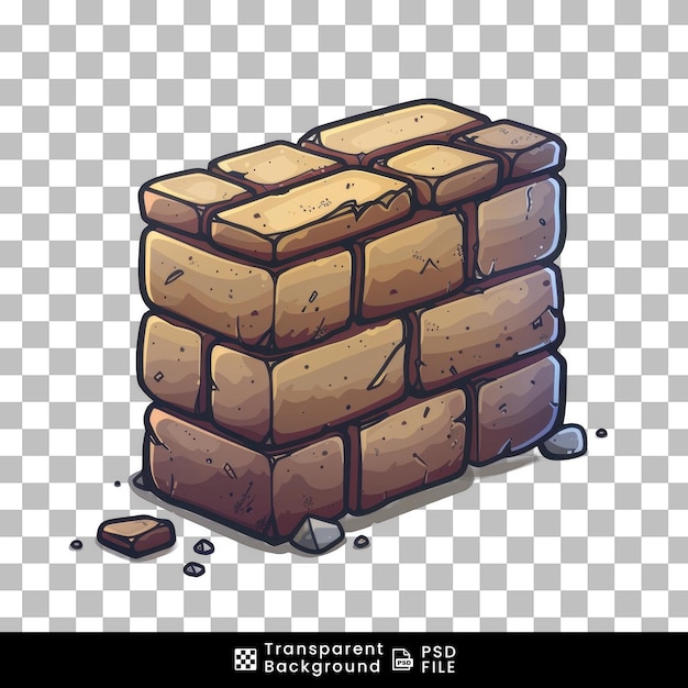 Cartoon Stone Wall for Game Design png